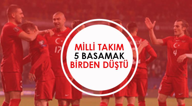 A Milli Takım 5 basamak birden düştü!