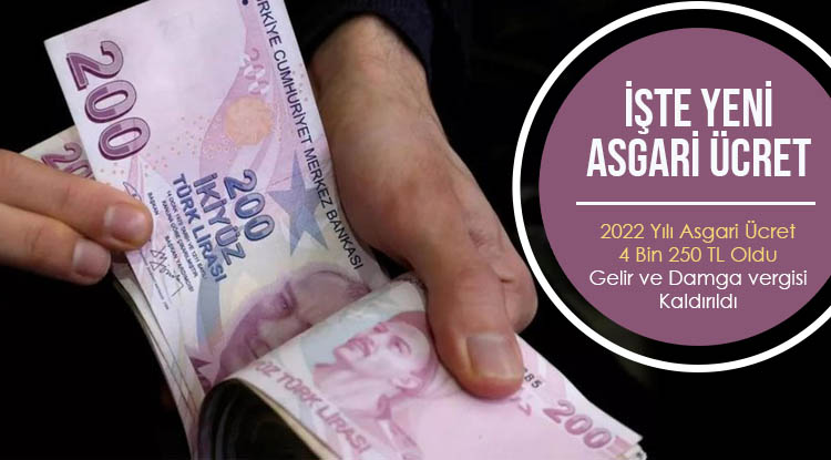 2022 asgari ücreti açıklandı