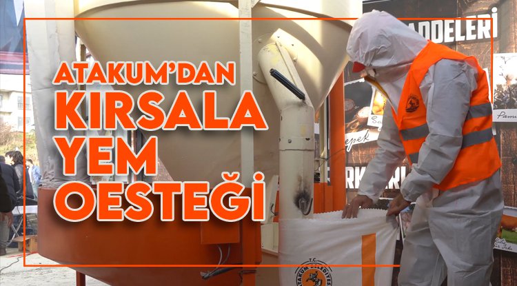 Atakum Belediyesi’nden kırsalda yem desteği