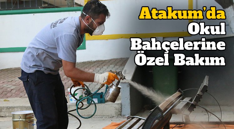 Atakum’da okul bahçeleri daha konforlu hale getiriliyor