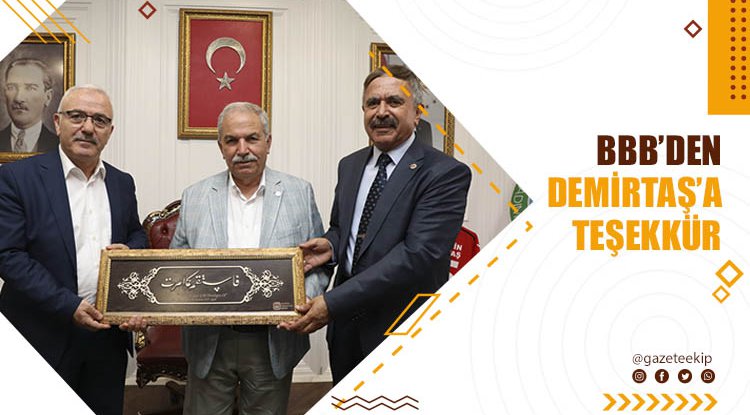 Başkan Demirtaş'a Belediye Başkanları Birliği'nden teşekkür