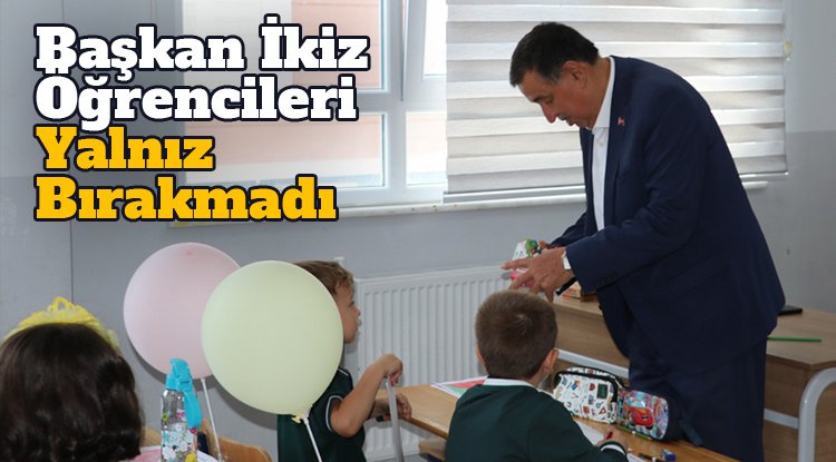 Başkan İkiz öğrencileri yalnız bırakmadı
