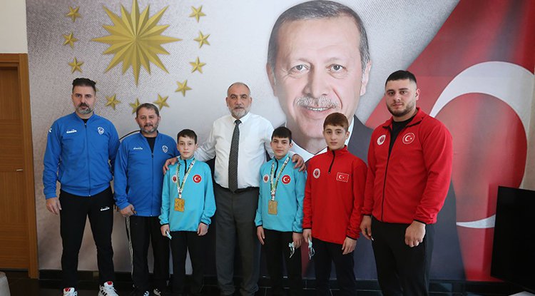 Başkan Sandıkçı, Avrupa şampiyonlarını ağırladı