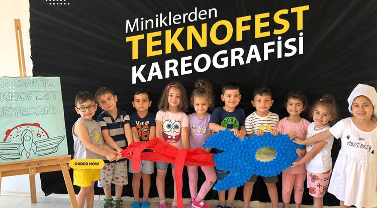 Canik'te miniklerden TEKNOFEST’e özel anlamlı çalışma