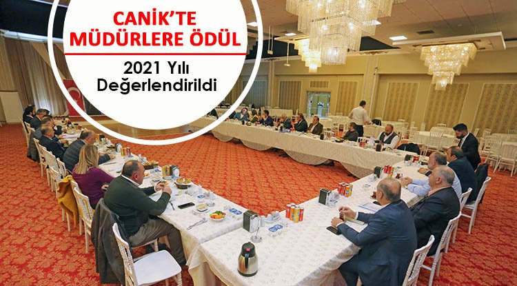 Canik'te müdürlere 2021 ödülü