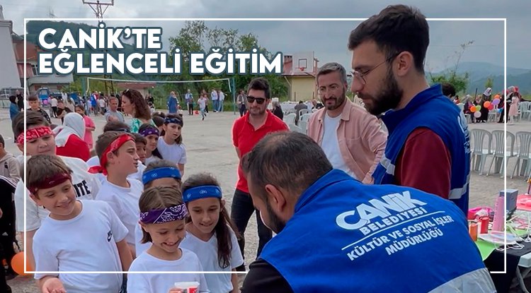 Canik’te öğrenciler doyasıya eğleniyor