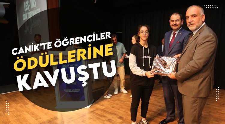 Canik’te öğrenciler ödüllerine kavuştu