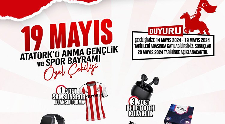 Canik’ten 19 Mayıs’a özel hediye yağmuru
