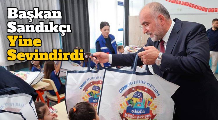 Canik'ten öğrencilere kırtasiye desteği
