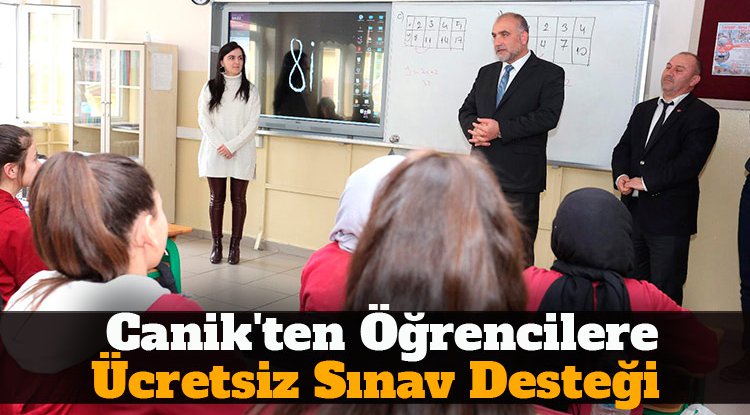 Canik'ten öğrencilere ücretsiz sınav desteği