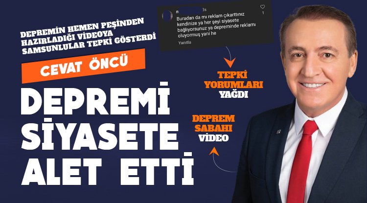 Cevat Öncü'ye 'deprem siyaseti' tepkisi: Mide bulandıran siyaset