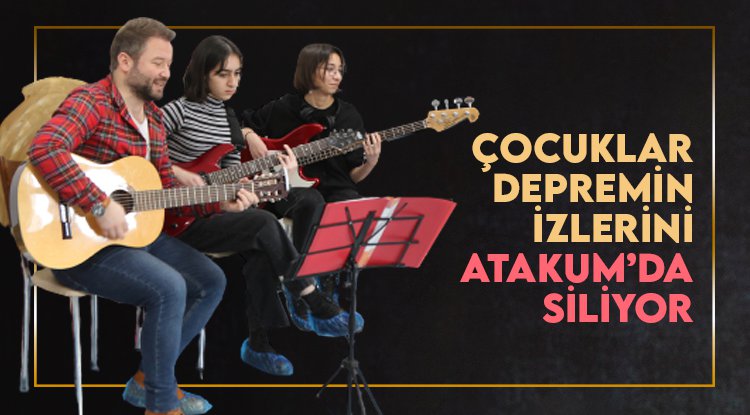Çocuklar depremin izlerini Atakum’da siliyor