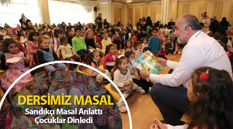 Çocuklar Sandıkçı'dan masal dinledi