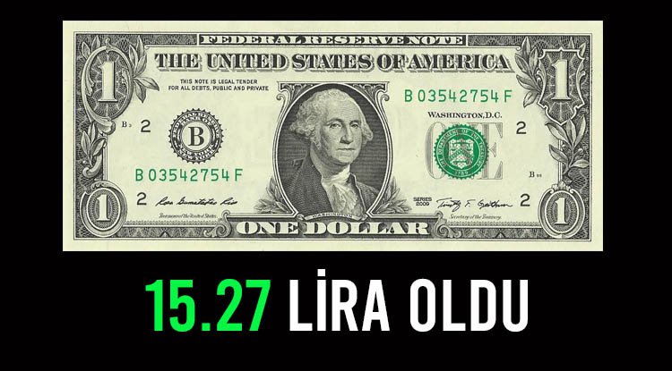 Dolar 15 lirayı geçti