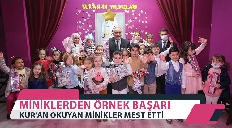 Kur'an okuyan minikler mest etti