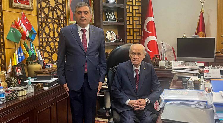 MHP'li Mucur'dan Bahçeli'ye ziyaret