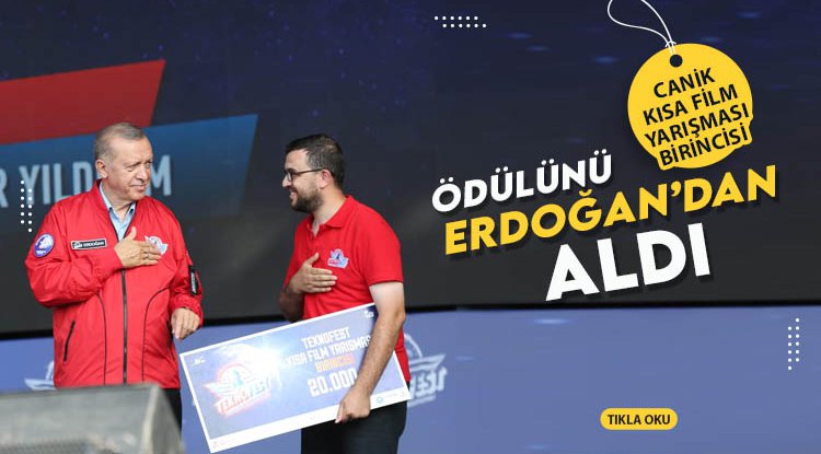 Ödülünü Cumhurbaşkanı Erdoğan’dan aldı