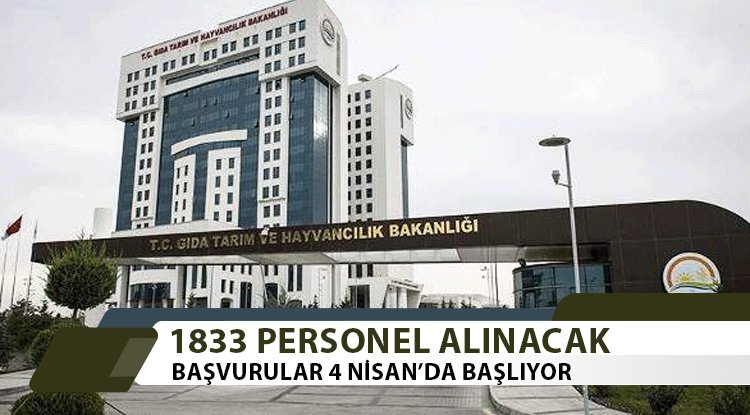 Orman Genel Müdürlüğü 1833 personel alacak
