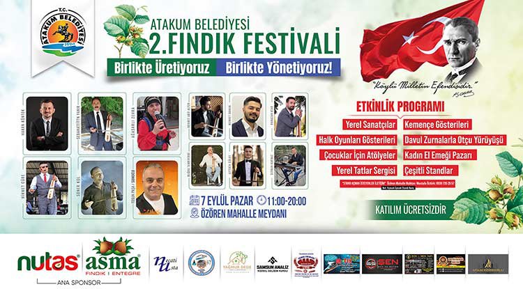 Samsun Atakum'da Geleneksel Fındık Festivali başlıyor