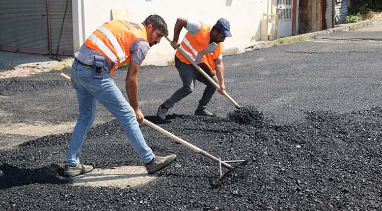 Samsun Canik'te Asfalt Yol Atağı