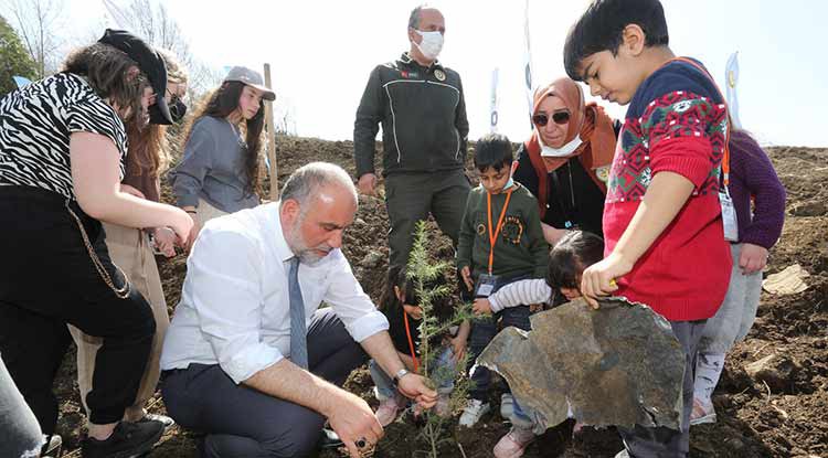 Samsun Canik'te Fidanlar Toprakla Buluştu