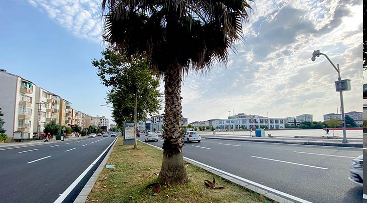 Samsun'da Atakum Alparslan Bulvarı yenilendi