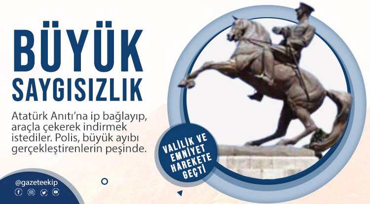 Samsun'da Atatürk'e büyük saygısızlık
