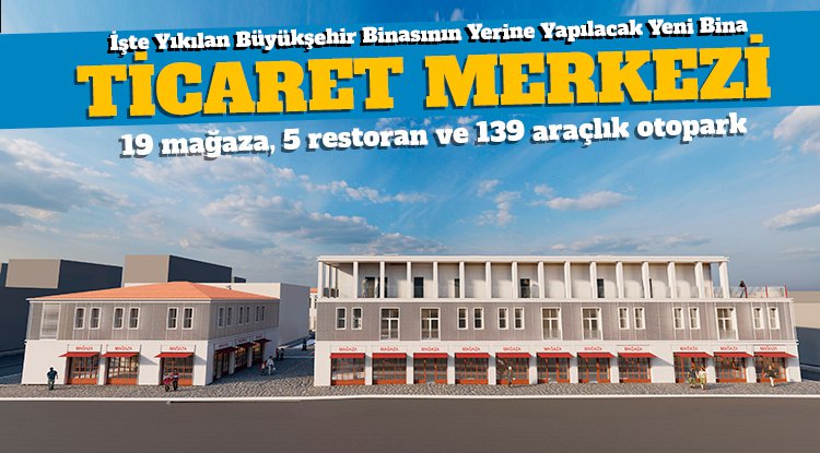 Samsun'da Belediye Ticaret Merkezi inşaatı hızla ilerliyor