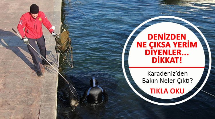 Samsun'da denizden çıkanlar şaşırttı