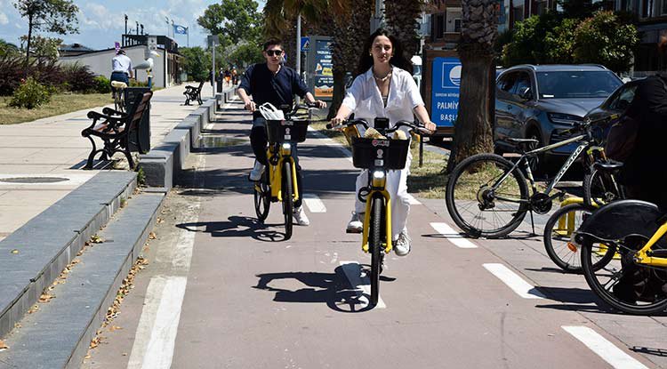 Samsun'da elektrikli bisiklete yoğun ilgi