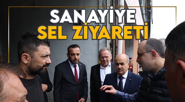 Samsun'da Gülsan Sanayi'ye sel ziyareti