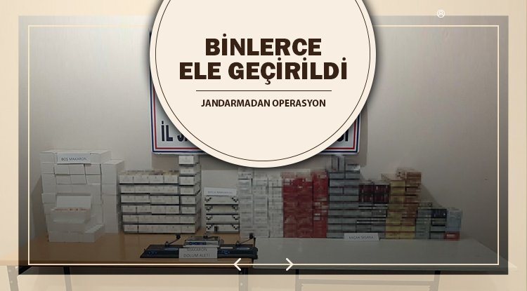 Samsun'da jandarmadan kaçak sigara operasyonu