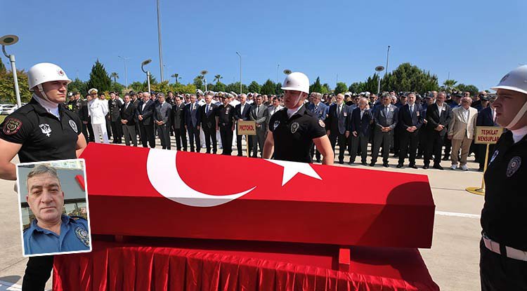 Samsun'da kalbine yenik düşen polise son görev