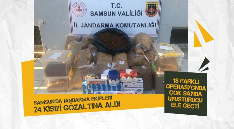 Samsun'da 24 kişi gözaltına alındı