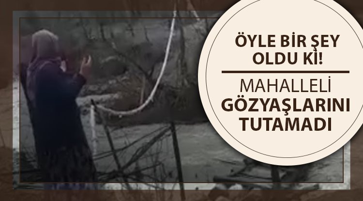 Samsun'da mahalleli köprünün yıkılışını gözyaşları içinde izledi