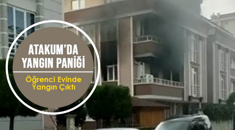 Samsun'da öğrenci evinde yangın paniği