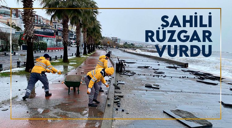 Samsun'da rüzgar sahili vurdu