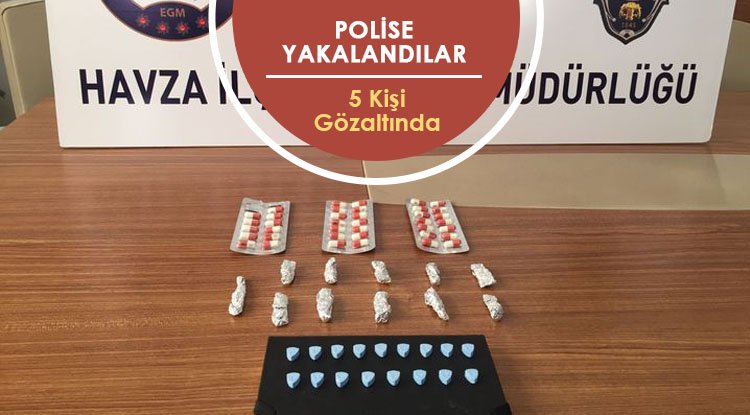 Samsun'da uyuşturucudan 5 gözaltı