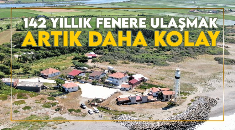 Samsun'da 142 yıllık deniz fenerine giden yol yenilendi