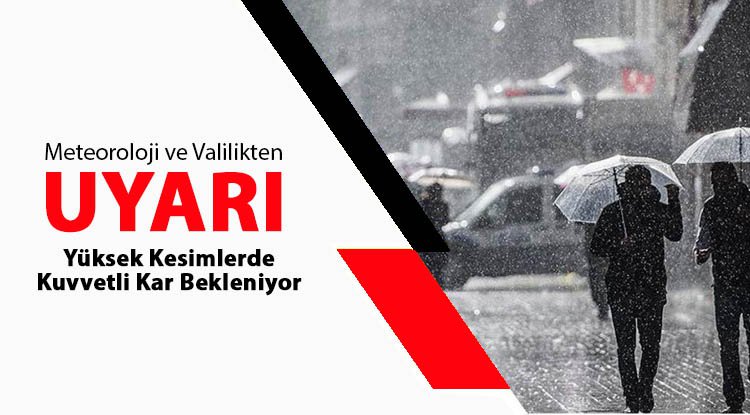 Samsun için kar uyarısı