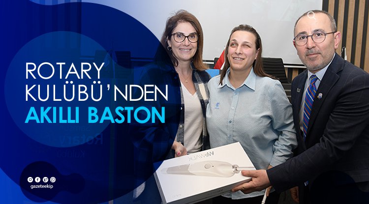 Samsun Rotary Kulübü akıllı baston hediye etti
