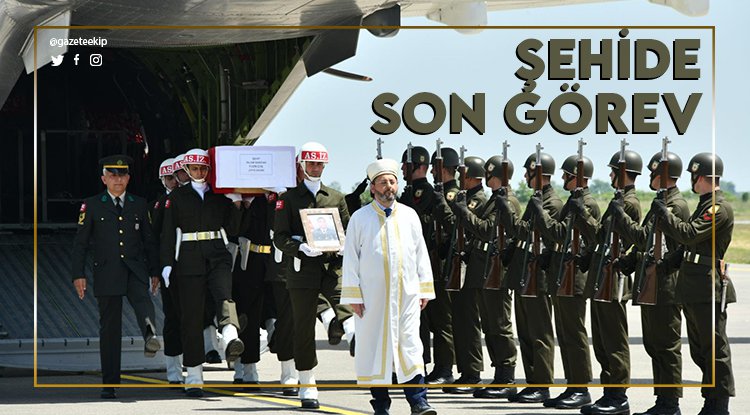 Samsun şehidini son yolculuğuna uğurladı