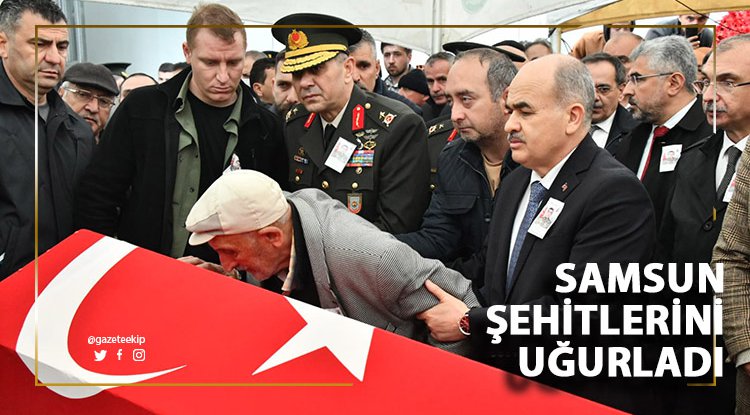 Samsun şehitlerini uğurladı