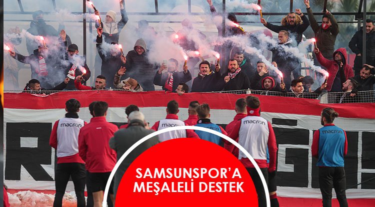 Samsunspor'a meşaleli destek