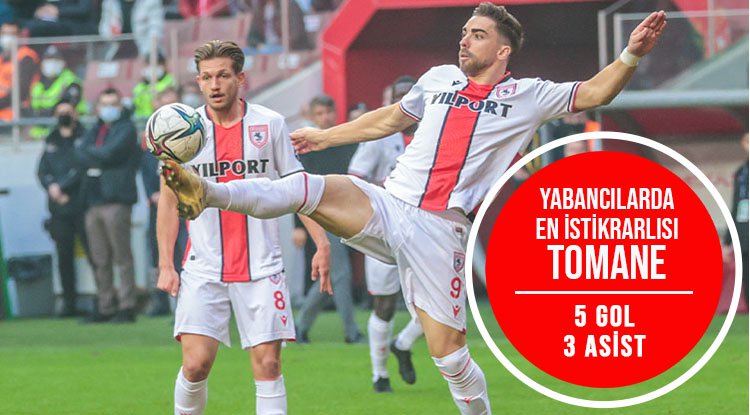Samsunspor'da en istikrarlısı Tomane