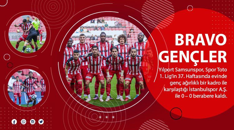Samsunspor'da gençler alkış aldı