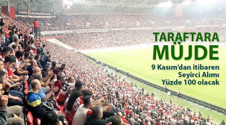 TFF'den taraftarlara müjde