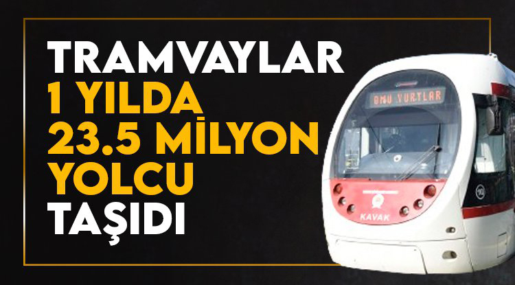 Tramvaylar 2023 yılında 23,5 milyon yolcu taşıdı