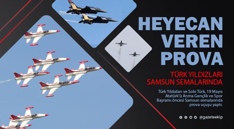Türk Yıldızları ve Solo Türk Samsun semalarında