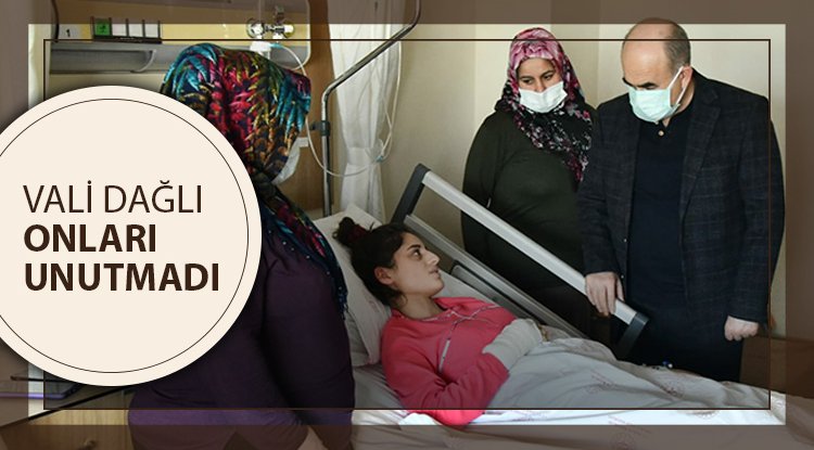 Vali Dağlı'dan yaralı öğrencilere ziyaret